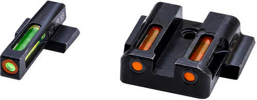 Hiviz MPSN421 LiteWave H3 Front And Rear Sight S&W M&P Shield 9,40,45 Green W/White Outline Orange Black