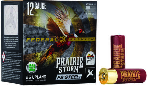 Federal Prairie Storm FS Steel 12 Gauge 3" 1 1/8 Oz 3 Shot 25 Rounds