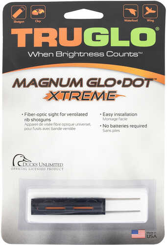 Truglo Glo-Dot Xtreme Fiber Optic Front Orange 3/8" Rib