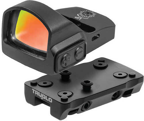 Truglo Tg8100b2 Tru-tec Sight & Mount Kit Black Hardcoat Anodized 23x17mm 3 Moa Red Dot Reticle