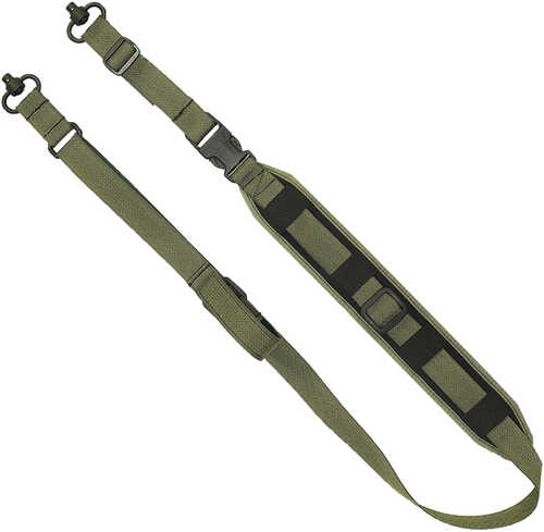Grovtec US Inc GTSL130 QS 2-Point Sentinel Sling With Push Button Swivels 2" W Adjustable OD Green For Rifle/Shotgun