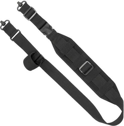 Grovtec US Inc GTSL133 QS Heavy Gunner Sling With 1.50" Push Button Swivels 3" W Adjustable Black For Rifle/Shotgun