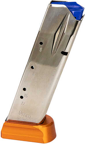CZ OEM 9mm Luger CZ 75 SP-01, Shadow 2 19Rd Nickel W/Orange Base Detachable