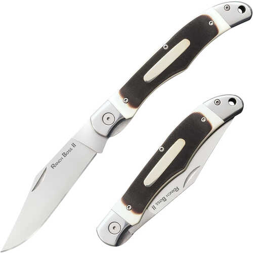 Cold Steel Ranch Boss II 4" Folding Clip Point Plain Sk5 Blade Faux Sawed Bone Handle