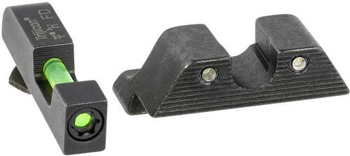 Trijicon Di Night Sight Set for Glock 17 17L 19 22-28 31-35 37-39 Tritium/Fiber Optic Green Front Rear Bl