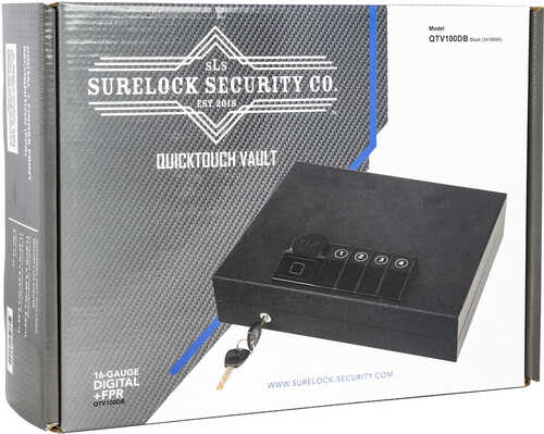 Surelock Security QuickTouch 100 Keypad/Fingerprint Entry Black Powder Coat Steel