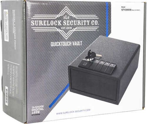 Surelock Security QuickTouch 200 Keypad/Fingerprint Entry Black Powder Coat Steel