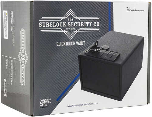 Surelock Security QuickTouch 300 Vault Black Powder Coat Electronic/Fingerprint Steel