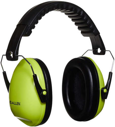 Allen Sound Shield Youth Foldable Safety Earmuffs 21 Db Over The Head Black/Chartreuse