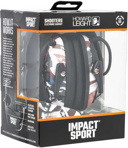 Howard Leight Impact Sport Honor Collection 22 Db Over The Head Classic One Nation Electronic Earmuff
