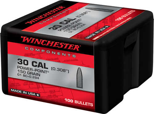 Winchester Ammo Centerfire Rifle Reloading 30 Cal .308 150 Gr Power-Point (Pp) 100 Per Box