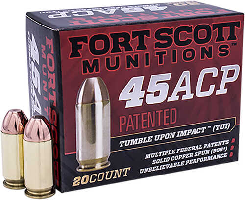 45 ACP 20 Rounds Ammunition Fort Scott Munitions 180 Grain FMJ