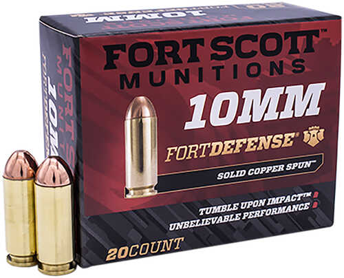 Fort Scott Munitions 10mm-124-scv Tumble Upon Impact Auto 125 Gr Solid Copper Spun Ammo 20 Rounds