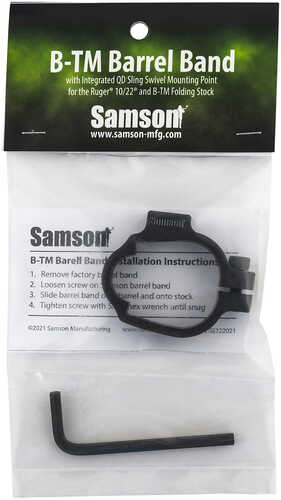 Samson 0404081Xx B-Tm Barrel Band Rifle Ruger 10/22 Black Anodized 6061-T6 Aluminum 0.50"