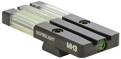 Meprolight USA FT Bullseye Front Sight Fixed Tritium/Fiber Optic Green Black Frame For HK 45 45C Vp9