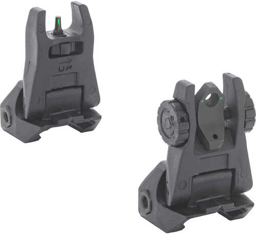 Meprolight USA 404100 Flip Up Backup AR-15 Tritium Green Black