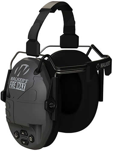 Walkers GWP-DFM-BTN Firemax Digital BFN Muff Polymer Black Ear Cups With Headband & White Logo
