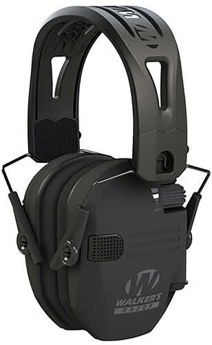 Walkers Razor Slim Electronic Muff 23 Db Over The Head Polymer Black Ear Cups With Tacti-Grip