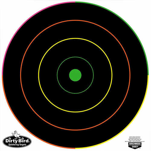 Birchwood Casey Dirty Bird Bull's-Eye Bullseye Tagboard Target 12" 100 Per Pkg