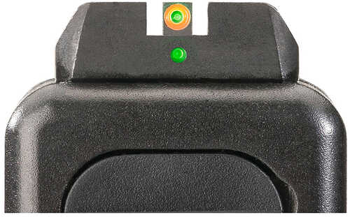 AmeriGlo I-Dot Night Sight 3-Dot Tritium Green With Orange Outline Front Rear Black Frame For Springfield X