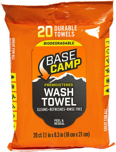 Dead Down Wind Base Camp Wash Towels Textured/Biodegradable 20 Per Package