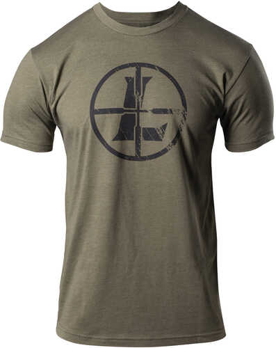 Leupold 180249 Distressed Reticle T-Shirt Military Green Medium Short Sleeve