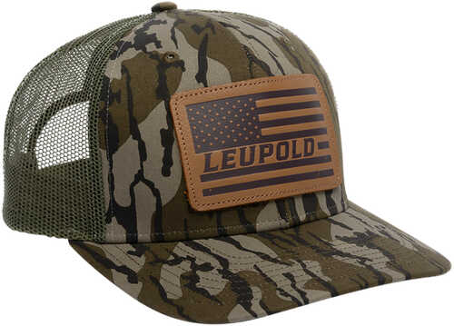 Leupold Leather Flag Trucker Hat Bottomland Camo/Green OSFA