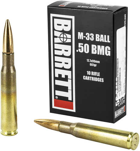 50 BMG 20 Rounds Ammunition Barrett Firearms 661 Grain FMJ
