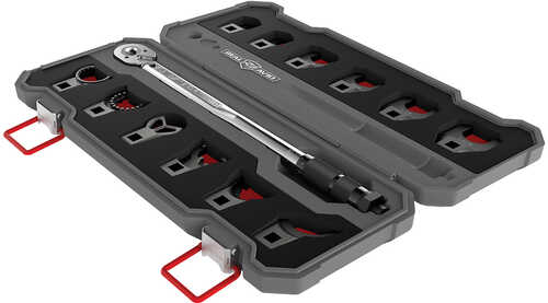 Real Avid Master -Fit 13 Piece Crowfoot Wrench Set Gray/Red AR-Platform Heavy Duty Torque Handle