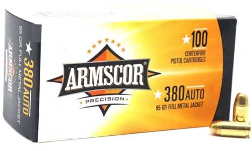 Armscor 50315 Precision Value Pack 380 ACP 95 Gr Full Metal Jacket (FMJ) Ammo 100 round