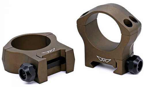 Warne Mountain Tech Scope Ring Set Fixed For Rifle Picatinny/Weaver 30mm Tube Burnt Bronze Cerakote Aluminum
