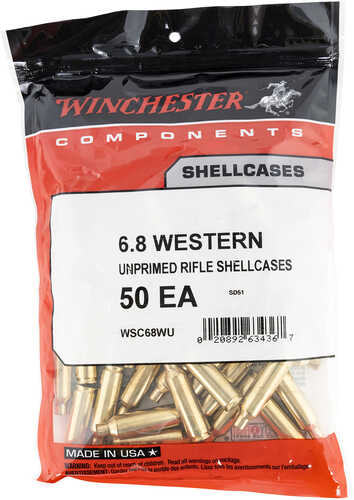 <span style="font-weight:bolder; ">Winchester</span> Ammo Unprimed Cases 6.8 Western Rifle Brass 50 Per Bag