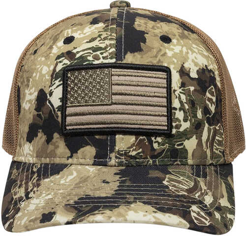 Outdoor Cap USA Flag Veil Whitetail/Brown Adjustable Snapback OSFA Structured