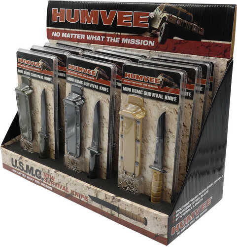 Humvee Adventure Gear HMV-Db-Usmc Combat Knife Display 3.5" Usmc