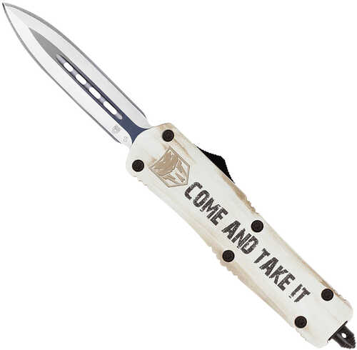 CobraTec Knives Come And Take It 3" OTF Dagger Plain D2 Steel Blade Cerakoted Aluminum W/"Come