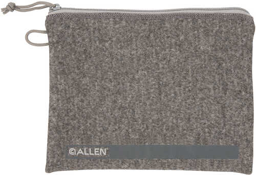 Allen Pistol Pouch Made Of Gray Polyester With Lockable Zippers, Id Label & Fleece Lining Holds Full Size Handgun 7