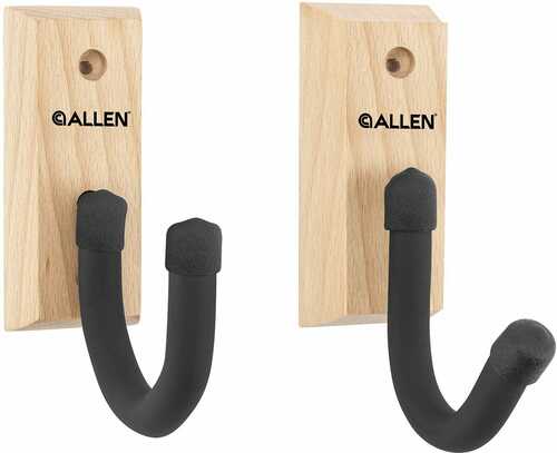 Allen Defender Hooks W/Wood Mounting Plate Black Wood/Steel