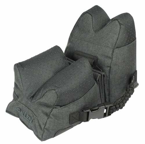 Allen 18415 Eliminator Shooting Rest Prefilled, Connected Style Front And Rear Bag Made Of Gray Polyester, Weighs 9.50 L