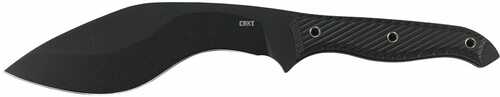 CRKT Clever Girl Kukri 7.75" Fixed Plain Black Powder Coat Sk5 Blade G10 Handle