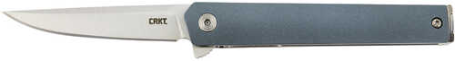 CRKT Ceo Compact 2.61" Folding Plain Satin 1.4116 Blade Grn Blue Handle