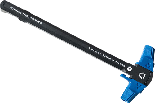 Strike Industries T-Bone Charging Handle .223/5.56X45mm Nato Blue Polymer Handles Aluminum Shaft For