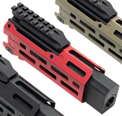 Strike Industries 6" M-Lok Red Aluminum With Faux Suppressor For CZ Scorpion EVO (7.72" Barrel Leng