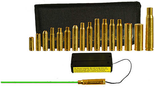 Aimshot Master Kit Multi-Caliber Bore Sight With Green 532Nm Laser & Uses 2 AAA Batteries For Rifles (Batteries Not Incl