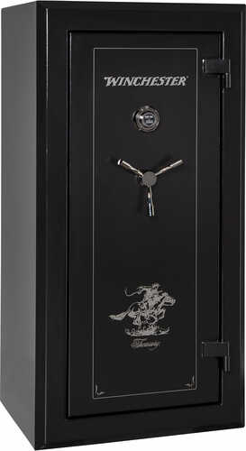 Winchester Safes Treasury 26 Electronic Entry Gunmetal Powder Coat 10 Gauge Steel Holds Up To 26 Long Guns Fireproof