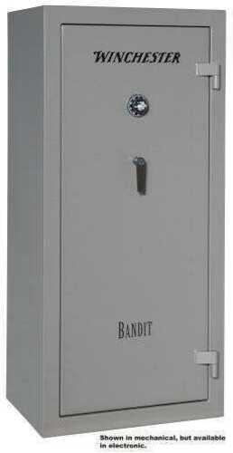 Winchester Safes Bandit 19 Combination Entry Gunmetal Powder Coat 14 Gauge Steel Holds Up To 24 Long Guns Fireproof- Yes