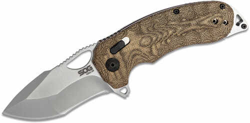 S.o.g Sog-12-27-01 Kiku Xr 3.03" Folding Tanto Plain Satin Cts Xhp Steel Blade Deep Textured Green Linen Micarta Handle