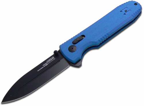 S.o.g Sog12610657 Pentagon Xr Lte 3.60" Folding Spear Point Tini Cryo Cts Xhp Blade/blue G10 Handle Includes Belt Clip