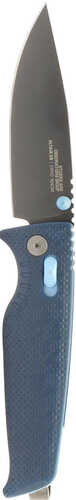 S.o.g Sog12790157 Altair Xr 3.20" Folding Plain Bead Blasted Cryo Cpm 154 Ss Blade/ Squid Ink Black W/stone Blue Accents