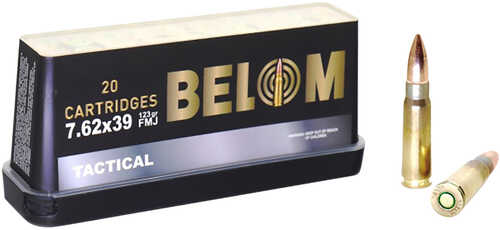 7.62X39mm 20 Rounds Ammunition BELOM 123 Grain FMJ