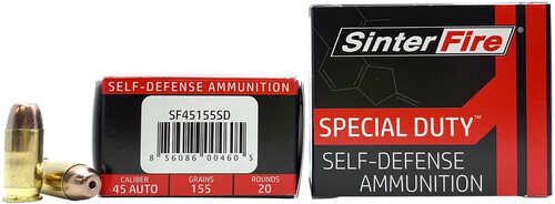 SinterFire Special Duty 45 ACP 155 Gr Lead Free Frangible Hollow Point Ammo 20 Round Box